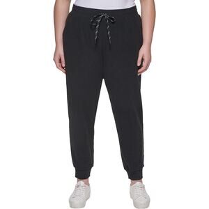 ANDREW MARC NEW YORK Jogger Pants Drawstring High-Rise Cuffed Hem Black Size XXL